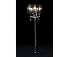 Paris Prix - Lampadaire Design Barocco Noir