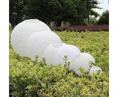 Bigood 9pcs Lampion Décoration Fête Ronde Lanterne Mariage Noël Halloween 40cm