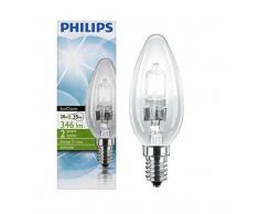 Philips Lot de 4-B35 28W (= 40W) culot E14 à économie d'énergie avec ampoule bougie halogène EcoClassic