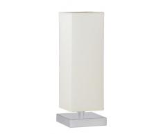 TRIO, Lampe de table, Piet 1xE14, max.60,0 W Corps: metal, Nickel mat L:12,0cm, L:12,0cm, H:35,5cm IP20,Interrupteur tactile 4 niveaux