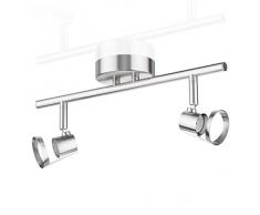 Plafonnier "LEONIS", spots, GU10, luminaire, lampe de parlat pour deux ampoules spot