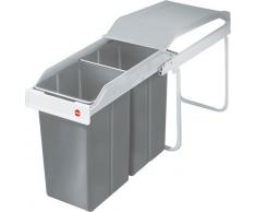 Hailo 3659 - Poubelle encastrable 2x15L