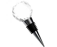 niceeshop(TM) Bouchon De Bouteille De Vin En Zinc D'alliage En Forme De Sphéricité De Cristal, Argent