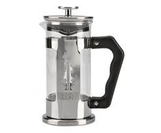 Bialetti 0003160/NW Cafetière à piston, 18/10 Steel, Noir, Acier Inoxydable, 3 Tasses