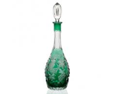 Carafe en cristal, carafe de whisky, collection "BUFFO", bocal de vin, vert, cristal,hauteur 28 cm (GERMAN CRYSTAL powered by CRISTALICA)