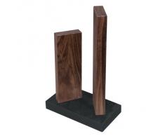 Kai STH 4.3 Shun Bloc Ã Couteaux aimantÃ© en Bois de Noyer avec Socle en Granit