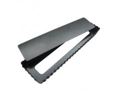 De Buyer 4708.36 Moule à Tarte Rectangulaire Cannelé à Bords Droits - Fond Amovible - Acier Revêtu - ht. 2,7 cm - 36 x 10 cm