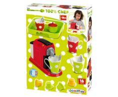 Jouets Ecoiffier – 2614 - Set Expresso : machine à café pour enfants + accessoires – 16 pièces – Dès 18 mois – Fabriqué en France