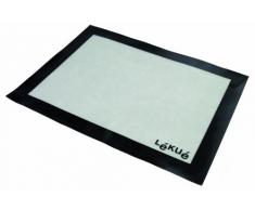 Lékué Tapis de Cuisson Anti-Dérapant 40 X 30 cm Blanc / Noir Gourmet