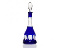 Carafes en cristal, Carafe à whisky, Carafe à liqueur, collection "ALLEGRO", cobalt bleu, 40 cm, transparent, cristal, style moderne (GERMAN CRYSTAL powered by CRISTALICA)