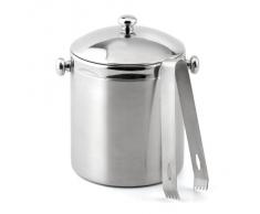 Weis 16823 Seau à glace double paroi en acier inoxydable avec couvercle et pince