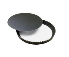 Gobel 226430 Moule Tourtière Ronde Cannellée Fond Mobile Anti-Adhérent 24 cm