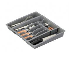 Zeller 24887 Range-couverts modulable en plastique 29-50 x 38 x 6,5 (Gris)