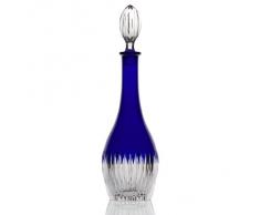 Carafe en cristal, carafe de whisky, bleu cobalt, collection "AZZURO", bouteille de whisky, 30 cm (GERMAN CRYSTAL powered by CRISTALICA)