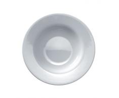 Alessi Ajm28/2 Platebowlcup Assiette Creuse en Porcelaine Blanche, Set de 4 Pièces