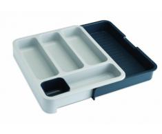 Joseph Joseph - Range Couvert Extensible pour Tiroir, Organiseur de tiroir Ajustable - Gris/ Bleu