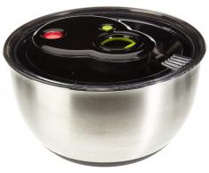 Emsa 513441 TURBOLINE Essoreuse à salade, 2 en 1, 4,5L , noir inox