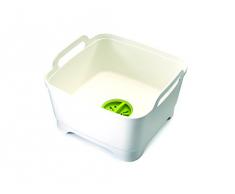 Joseph Joseph - Wash&Drain - Bac à vaisselle, Bassine Plastique Evier - Blanc/Vert