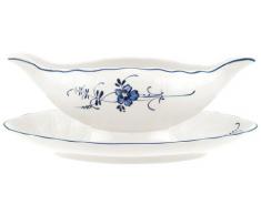 Villeroy & Boch Vieux Luxembourg Saucière, 400 ml, Porcelaine Premium, Blanc/Bleu