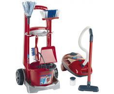 Klein - 6742 - Jeu dimitation - Chariot de ménage Vileda avec aspirateur électronique