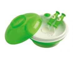 dBb Remond Assiette Garde au Chaud + Couverts - Fourchette + Cuillère - Vert