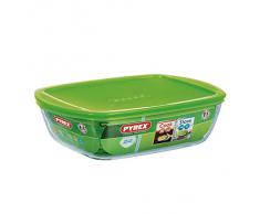 Pyrex 4936461 Cook&store Plat à Four En Verre Rectangulaire Avec Couvercle 28x20 Cm