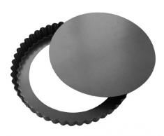 De Buyer 4706.20 Tourtière Cannelée à Bords Droits - Fond Amovible - Acier Revêtu - ht. 2 cm - Ø 20 cm