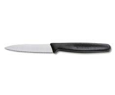 Victorinox V5.0633.S Couteau dOffice Lame Tranchant denté, Acier Inoxydable, Noir,18 x 1,8 cm