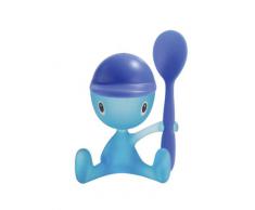 Alessi Asg23 Az Cico Coquetier avec Salière et Cuillère en Résine Thermoplastique, Bleu Clair