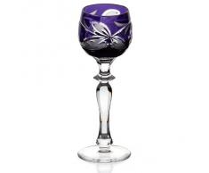 Verre de liqueur, verre en cristal, violet, verre pour digestifs, collection "HABANERA", 15 cm, fait à main (GERMAN CRYSTAL powered by CRISTALICA)