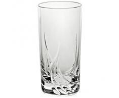 Verre à jus de fruit/eau, Collection "FLAME", transparent, cristal, 15 cm style moderne - uniques (GERMAN CRYSTAL powered by CRISTALICA)