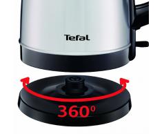 TEFAL Bouilloire Inox 1,7L Bouilloire sans fil 1,7L Résistance cachée Filtre anticalcaire base pivotante 369° KI150D10