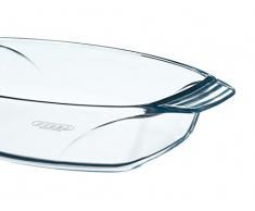 Pyrex 8010664 Plat à four ovale en verre ultra résistant Prise en main facile 30x21 cm