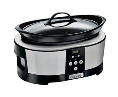 Crock Pot SCCPBPP605 Mijoteuse électrique programmable, 5,7L (5-6 personnes), avec minuterie numérique, Inox
