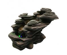 Zen'Light SCFR132 Rivière Fontaine Nature Marron Pierre 38 x 19 x 25 cm