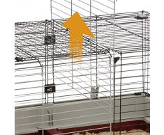 Ferplast Krolik 160 Cage Clapier, Kit de Montage, Extension Séparable grâce aux Grilles Métalliques, Accessoires Inclus pour Lapins, Cochons dinde, 162 x 60 x 50 cm