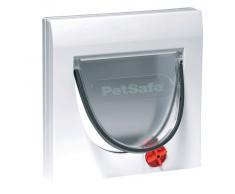 PeSafe - Chatière pour Chat Classique à verrouillage Manuel 4 positions, Résistante et Facile à installer - Blanc