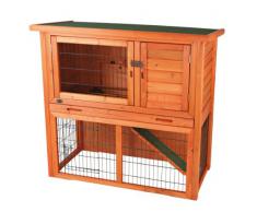 Trixie 62301 - Clapier à lapins Natura - Avec enclos à l'air libre - 104 x 97 x 52 cm