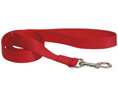 CHAPUIS SELLERIE SLA148 Laisse pour Chien Sangle Nylon Rouge Largeur 15 mm, Longueur 120 cm taille S