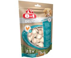 8 in 1 Delights Dental XS - Os de bœuf à Mâcher pour Chien de Petite Taille - Enrichi en minéraux - Longue durée - Viande à cœur - Prodental Limite le Tartre - Sans céréales Colorant Arôme Artificiel - 21 pièces