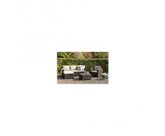 MOOREA salon de jardin 4 pieces aspect rotin