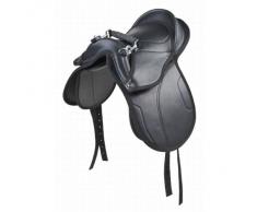 HKM Selle de poney pour débutant Noir