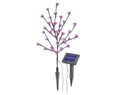 Esotec SOA Arbuste solaire muni de 36 fleurs roses