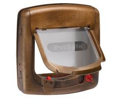 Petsafe Chatière 420SGIFD Magnétique Finition Arrondie pour Chat Marron