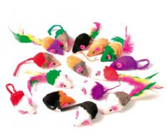 Zolux Jouet Souris Fourrure PM pour Chat 24 Pièces