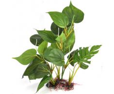 DIGIFLEX Plante d'aquarium artificielle de 30 cm d'aspect réaliste Ornement pour aquarium Feuilles vertes