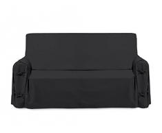 Soleil dOcre 112031 Panama Housse de Fauteuil en Coton Gris 100 x 200 x 60 cm