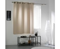 douceur dintérieur rideau a oeillets carres 140x180 cm occultant uni cocoon naturel