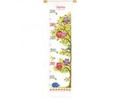 Vervaco, Kit Point De Croix ComptÃ©, Toise Hiboux, Multi-Couleurs