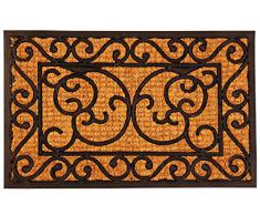 Esschert Design paillasson rectangulaire en caoutchouc et coco env. 75 x 45 cm